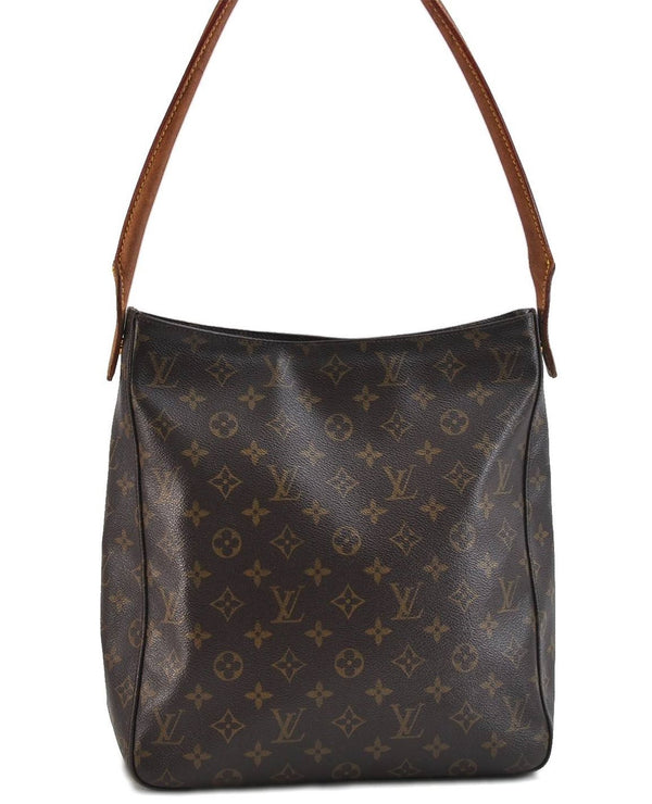 Authentic Louis Vuitton Monogram Looping GM Shoulder Bag M51145 LV 9787C