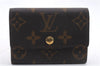 Authentic Louis Vuitton Monogram Porte Monnaie Plat Coin Case M61930 LV 9788C