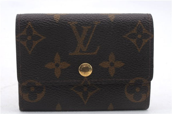 Authentic Louis Vuitton Monogram Porte Monnaie Plat Coin Case M61930 LV 9788C