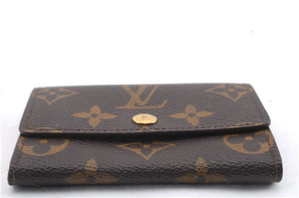 Authentic Louis Vuitton Monogram Porte Monnaie Plat Coin Case M61930 LV 9788C