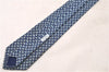 Authentic HERMES Necktie Turtles Pattern Silk 5445FA Blue Box 9791C