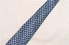 Authentic HERMES Necktie Turtles Pattern Silk 5445FA Blue Box 9791C