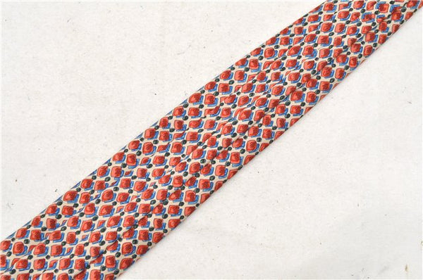 Authentic HERMES Necktie Dots Pattern Silk 7943MA Red Ivory Multicolor Box 9792C