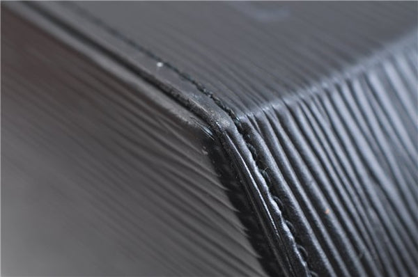 Authentic Louis Vuitton Epi Sac Seau Shoulder Bag Black M80161 LV 9795E