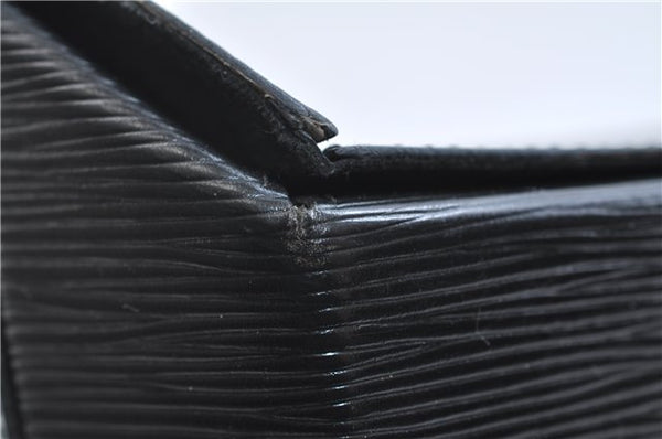 Authentic Louis Vuitton Epi Sac Seau Shoulder Bag Black M80161 LV 9795E