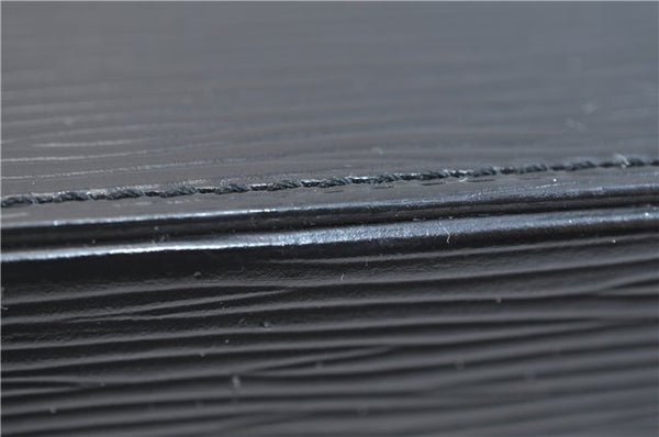 Authentic Louis Vuitton Epi Sac Seau Shoulder Bag Black M80161 LV 9795E