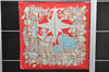 Authentic HERMES Carre 90 Scarf "PASSIFLORES" Silk Red 9796C