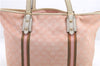 Auth GUCCI Sherry Line Shoulder Tote Bag GG Canvas Leather 139260 Pink 9798C