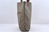 Authentic GUCCI Web Sherry Line Shoulder Tote Bag PVC Leather Brown 9800C