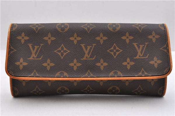 Authentic Louis Vuitton Monogram Pochette Twin GM Shoulder Bag M51852 LV 9804C