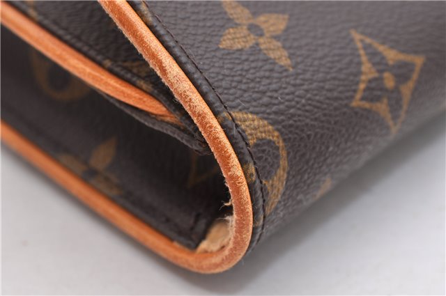 Authentic Louis Vuitton Monogram Pochette Twin GM Shoulder Bag M51852 LV 9804C