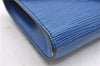 Authentic Louis Vuitton Epi Arts Deco PM Clutch Hand Bag Purse Blue LV 9805C