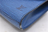 Authentic Louis Vuitton Epi Arts Deco PM Clutch Hand Bag Purse Blue LV 9805C