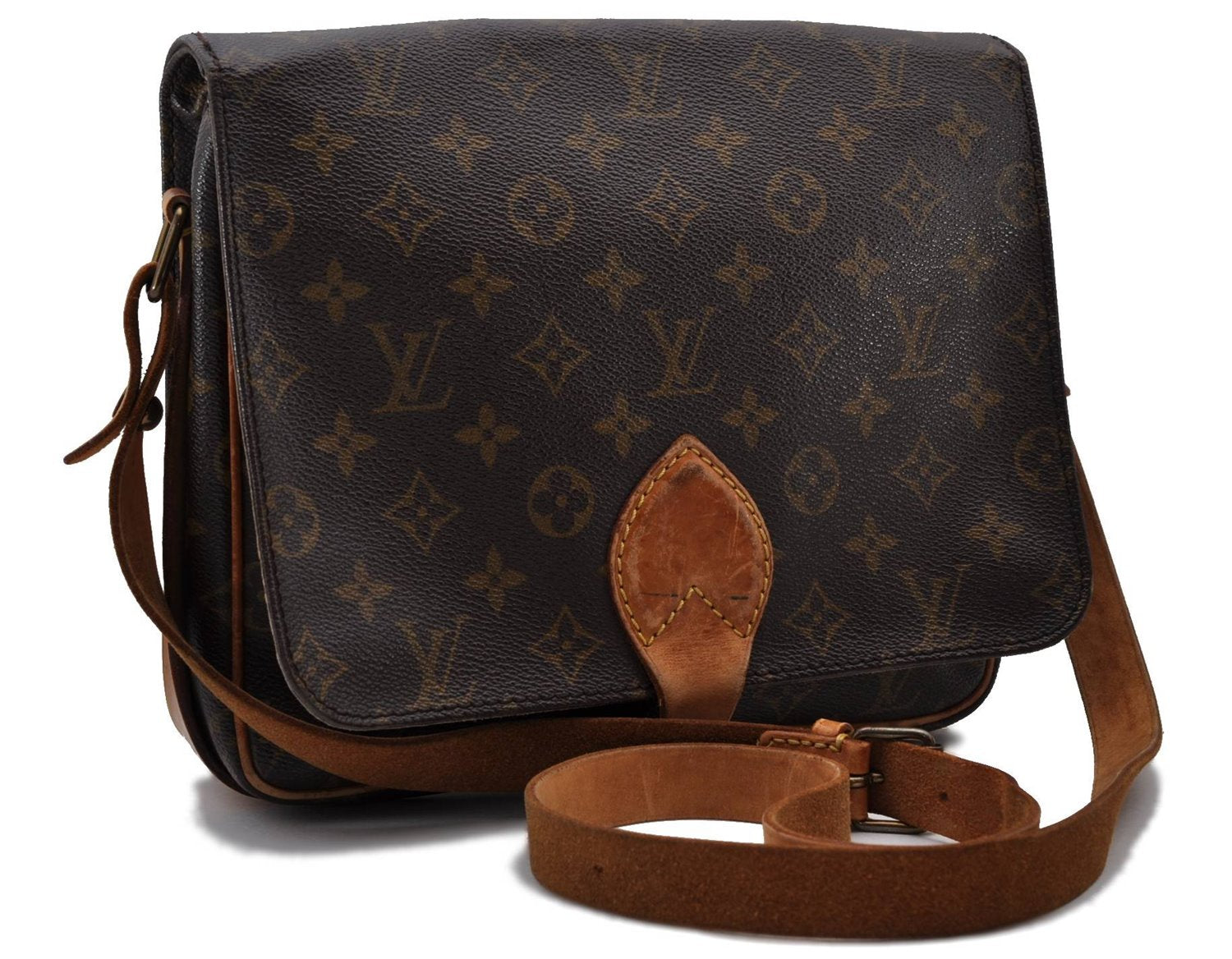 Auth Louis Vuitton Monogram Cartouchiere GM Shoulder Cross Bag M51252 LV 9807C