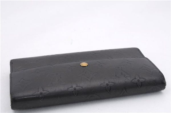 Louis Vuitton Monogram Mat Porte Tresor International Wallet M65102 Black 9820D