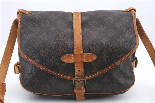 Auth Louis Vuitton Monogram Saumur 30 Shoulder Cross Body Bag M42256 LV 9822C