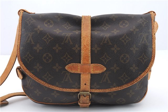 Auth Louis Vuitton Monogram Saumur 30 Shoulder Cross Body Bag M42256 LV 9822C