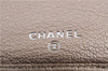 Authentic CHANEL Leather Long Wallet Purse CoCo Mark Beige Gold Box 9823C