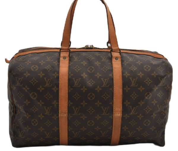 Authentic Louis Vuitton Monogram Sac Souple 45 Hand Boston Bag M41624 LV 9824E