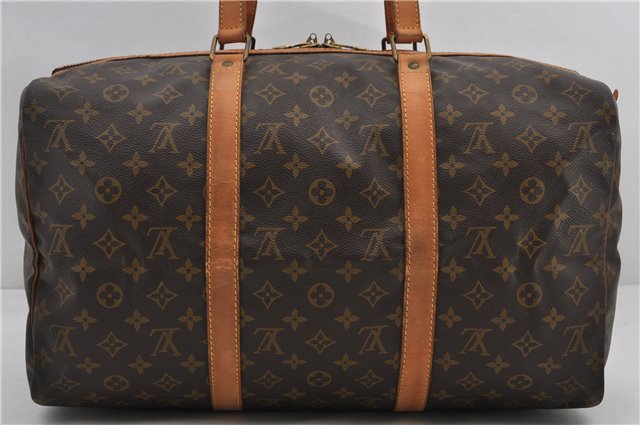 Authentic Louis Vuitton Monogram Sac Souple 45 Hand Boston Bag M41624 LV 9824E