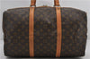 Authentic Louis Vuitton Monogram Sac Souple 45 Hand Boston Bag M41624 LV 9824E