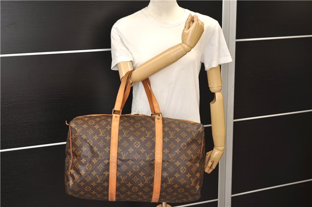 Authentic Louis Vuitton Monogram Sac Souple 45 Hand Boston Bag M41624 LV 9824E