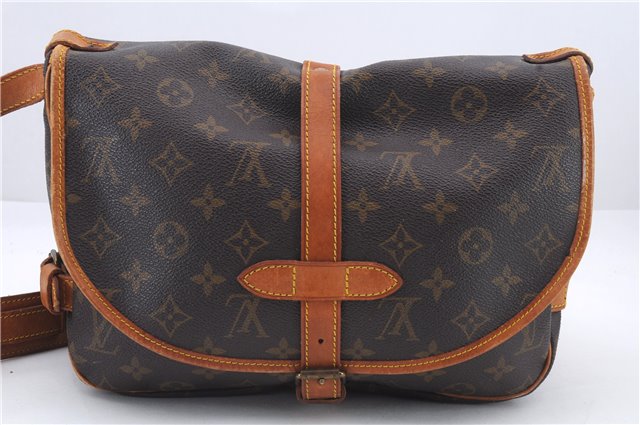 Auth Louis Vuitton Monogram Saumur 30 Shoulder Cross Body Bag M42256 LV 9826C