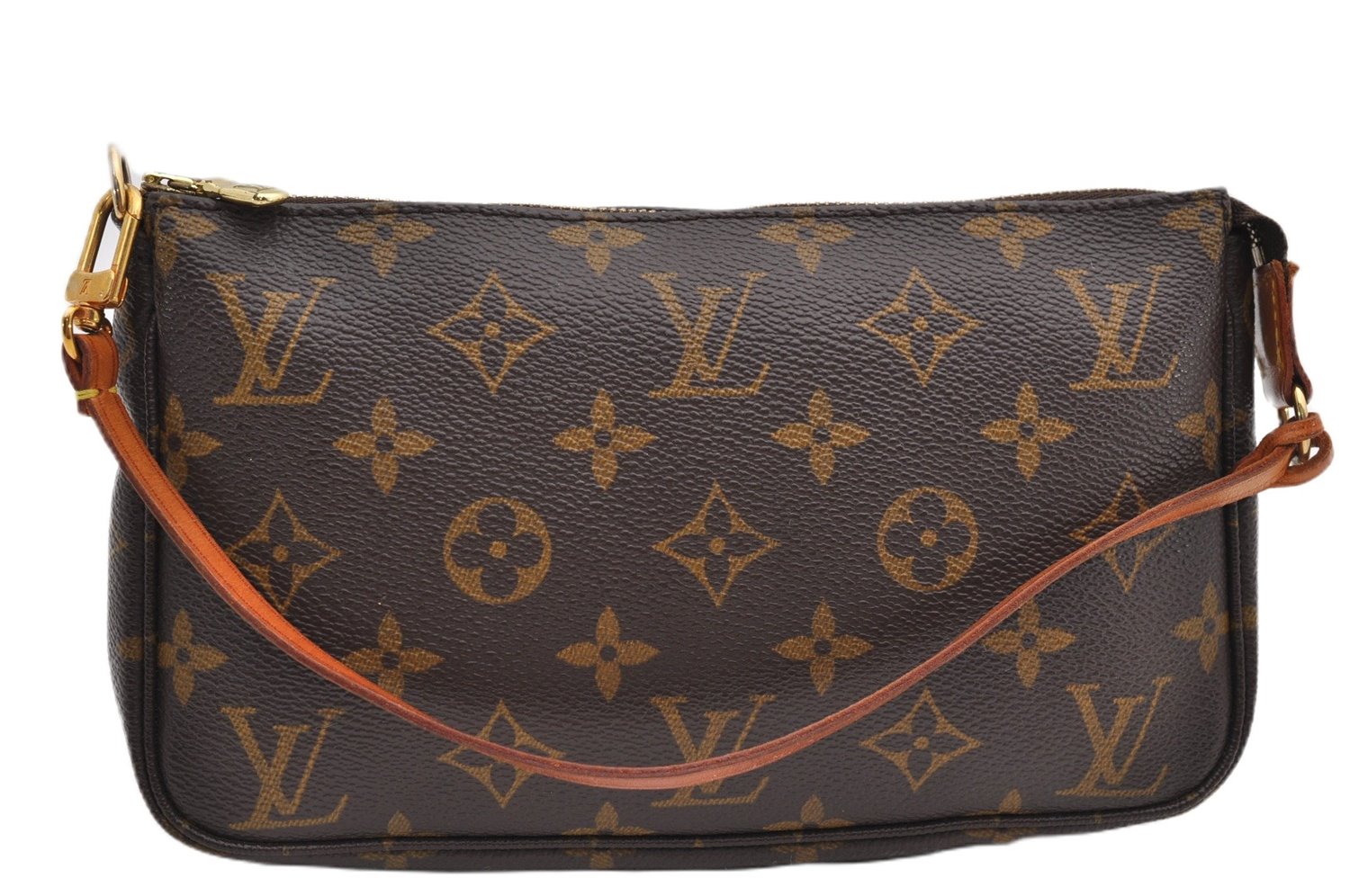 Authentic Louis Vuitton Monogram Pochette Accessoires Pouch M51980 LV 9830E