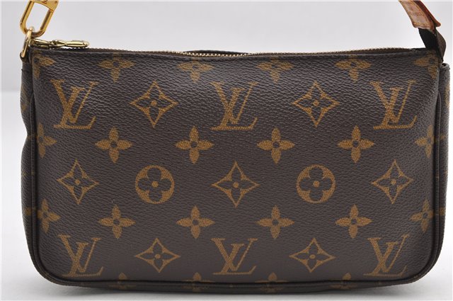 Authentic Louis Vuitton Monogram Pochette Accessoires Pouch M51980 LV 9830E