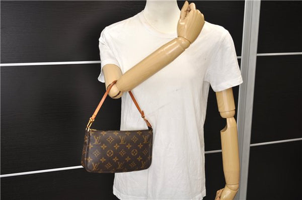 Authentic Louis Vuitton Monogram Pochette Accessoires Pouch M51980 LV 9830E
