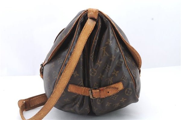 Auth Louis Vuitton Monogram Saumur 35 Shoulder Cross Body Bag M42254 LV 9831C