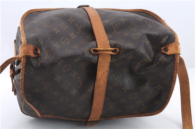 Auth Louis Vuitton Monogram Saumur 35 Shoulder Cross Body Bag M42254 LV 9831C