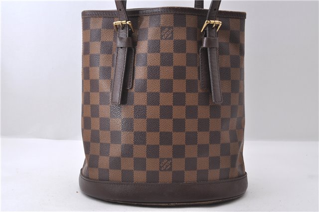 Authentic Louis Vuitton Damier Marais Bucket Shoulder Bag N42240 LV 9832C