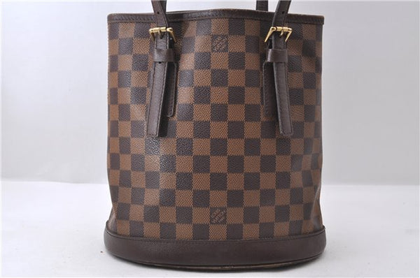 Authentic Louis Vuitton Damier Marais Bucket Shoulder Bag N42240 LV 9832C