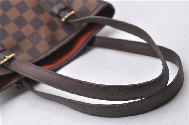 Authentic Louis Vuitton Damier Marais Bucket Shoulder Bag N42240 LV 9832C