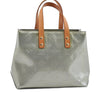 Authentic Louis Vuitton Vernis Reade PM Hand Bag Purse Gray M91145 LV 9833C