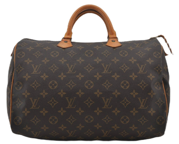 Authentic Louis Vuitton Monogram Speedy 35 Hand Boston Bag M41524 LV 9833E