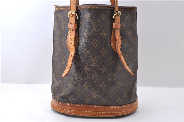 Authentic Louis Vuitton Monogram Bucket PM Shoulder Bag M42238 LV 9836C