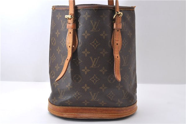 Authentic Louis Vuitton Monogram Bucket PM Shoulder Bag M42238 LV 9836C