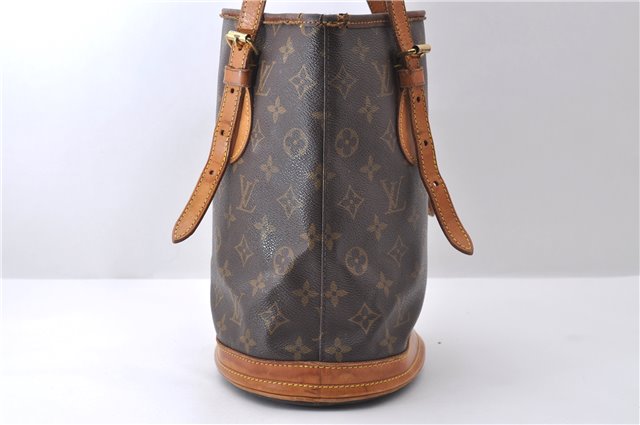 Authentic Louis Vuitton Monogram Bucket PM Shoulder Bag M42238 LV 9836C