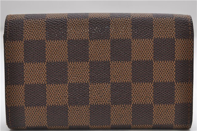 Auth Louis Vuitton Damier Porte Monnaie Billets Tresor Wallet N61730 LV 9836D