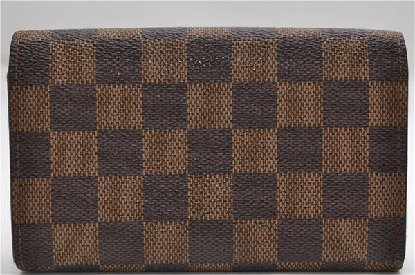 Auth Louis Vuitton Damier Porte Monnaie Billets Tresor Wallet N61730 LV 9836D