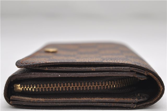 Auth Louis Vuitton Damier Porte Monnaie Billets Tresor Wallet N61730 LV 9836D