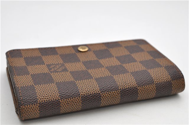 Auth Louis Vuitton Damier Porte Monnaie Billets Tresor Wallet N61730 LV 9836D