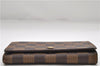 Auth Louis Vuitton Damier Porte Monnaie Billets Tresor Wallet N61730 LV 9836D