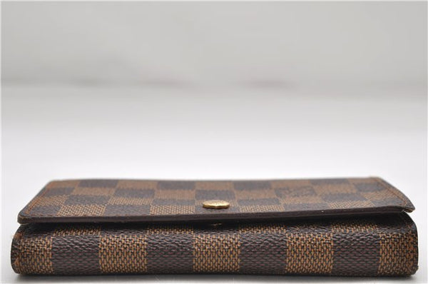 Auth Louis Vuitton Damier Porte Monnaie Billets Tresor Wallet N61730 LV 9836D