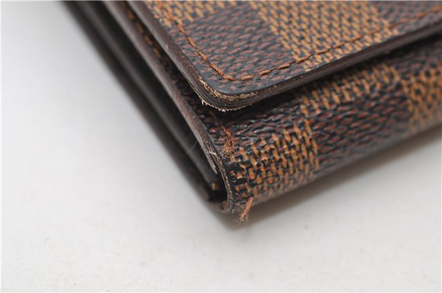 Auth Louis Vuitton Damier Porte Monnaie Billets Tresor Wallet N61730 LV 9836D