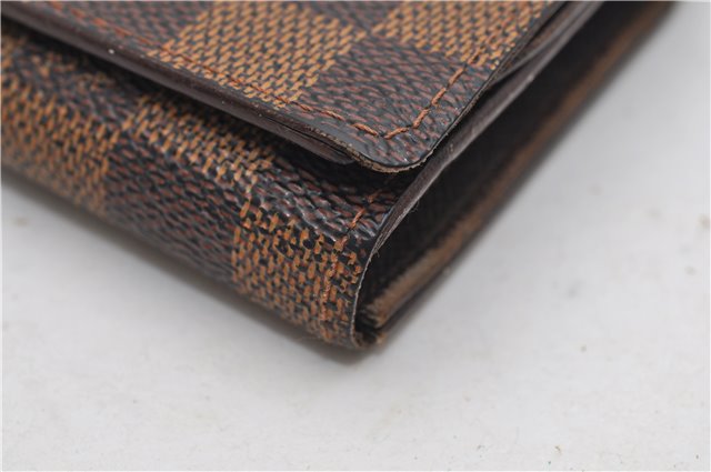 Auth Louis Vuitton Damier Porte Monnaie Billets Tresor Wallet N61730 LV 9836D