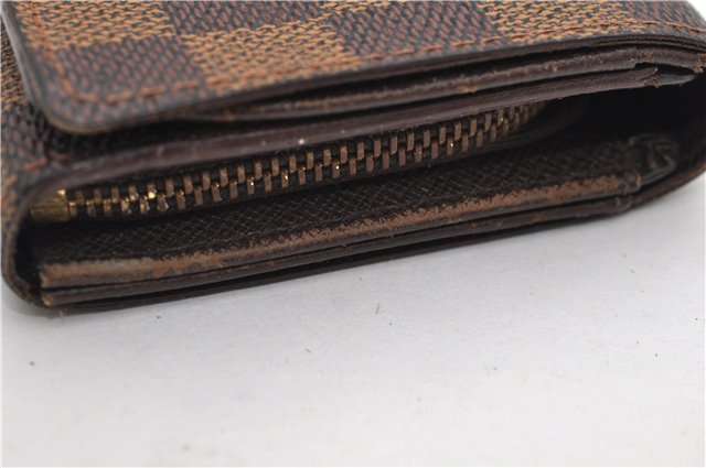 Auth Louis Vuitton Damier Porte Monnaie Billets Tresor Wallet N61730 LV 9836D