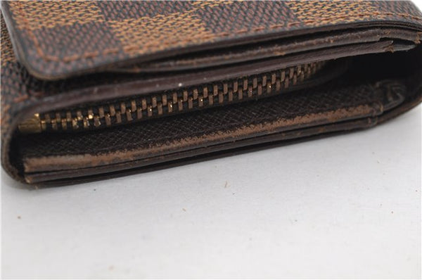 Auth Louis Vuitton Damier Porte Monnaie Billets Tresor Wallet N61730 LV 9836D